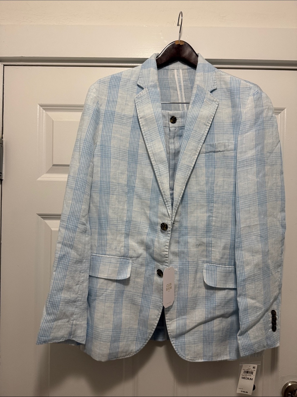 Club Room Light Blue Striped Blazer with matching Shorts